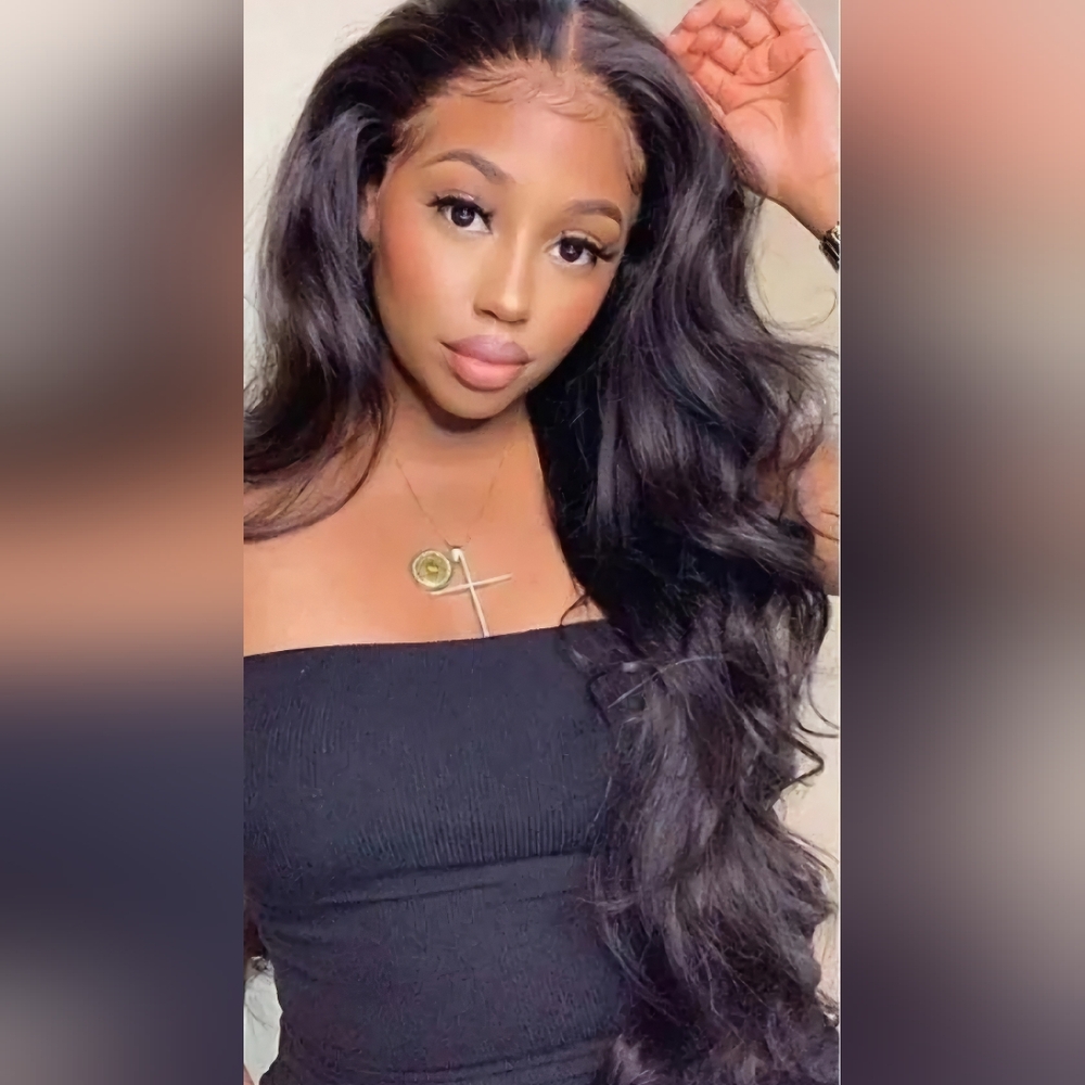 Mid Winter Sale-Loose Wave Mid Part 100% Human Hair adjustable strap
